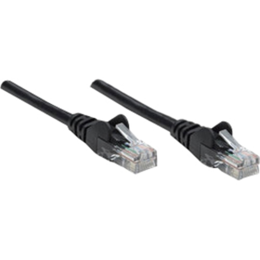Intellinet Network Patch Cable, Cat6, 3m, Black, CCA, U/UTP, PVC, RJ45, Gold Plated Contacts, Snagless, Booted, Lifetime Warranty, Polybag - 342070 MPN:342070