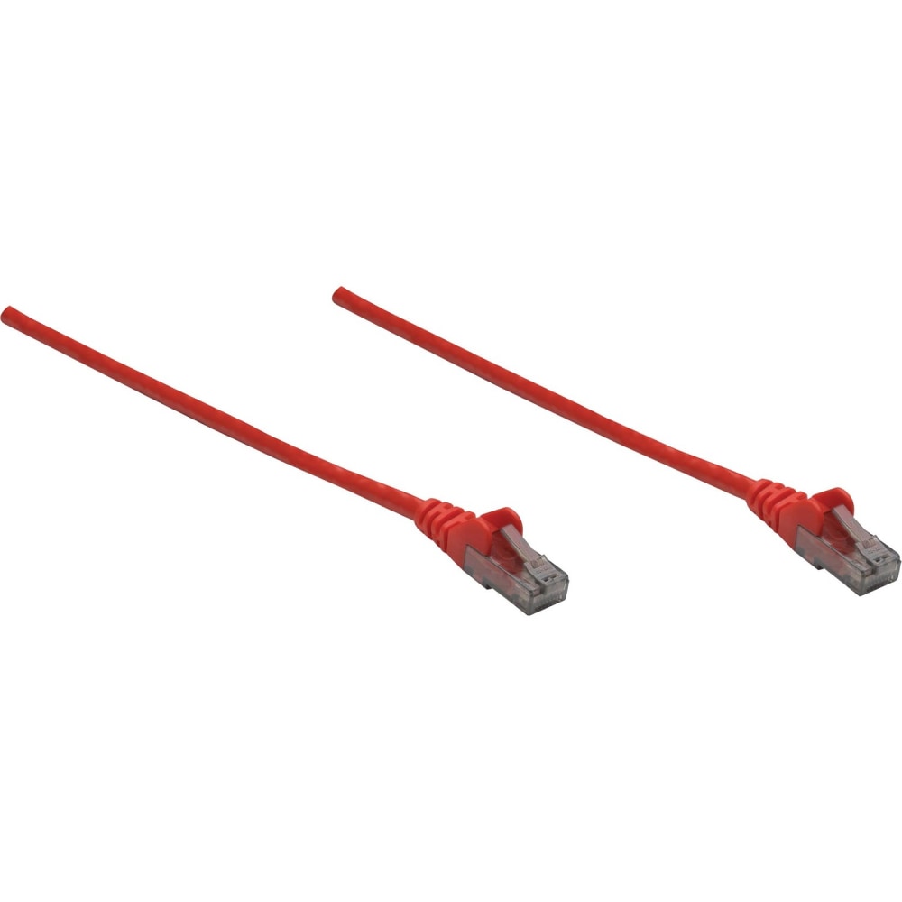 Intellinet - Patch cable - RJ-45 (M) to RJ-45 (M) - 98 ft - UTP - CAT 6 - molded, snagless - red MPN:342223