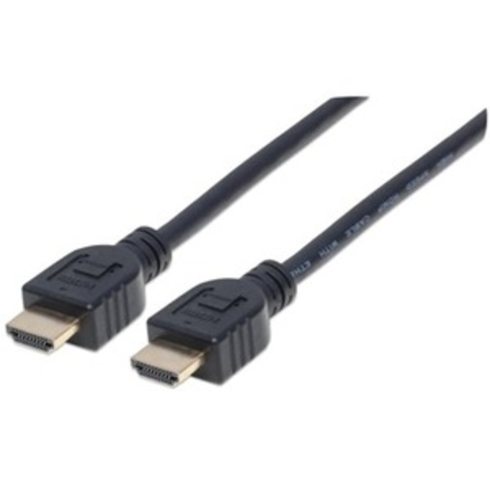 Manhattan In-Wall CL3 High-Speed HDMI Male To Male Cable With Ethernet, 3ft, Black (Min Order Qty 8) MPN:353922