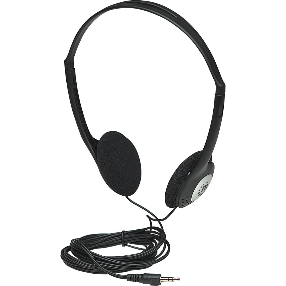 Manhattan Stereo On-Ear Headphones (3.5mm), Adjustable Split Headband, Foam Earpads, Speaker 80W max, Standard 3.5mm stereo jack/plug - 177481 MPN:177481