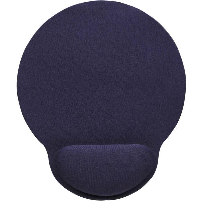 Manhattan Round Mouse Pad With Wrist Rest, 8inH x 9-1/2inW x 3/16inD, Blue MPN:434386