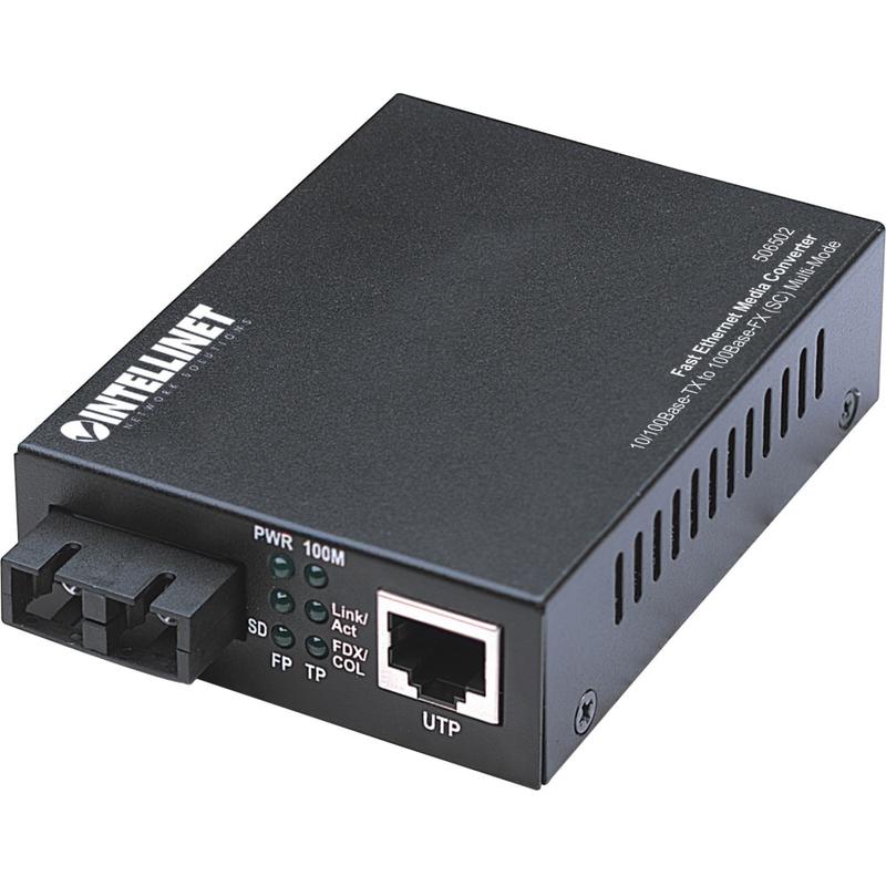 Intellinet ICI506502 10/100 Fast Ethernet Multi-Mode Media Converter MPN:506502