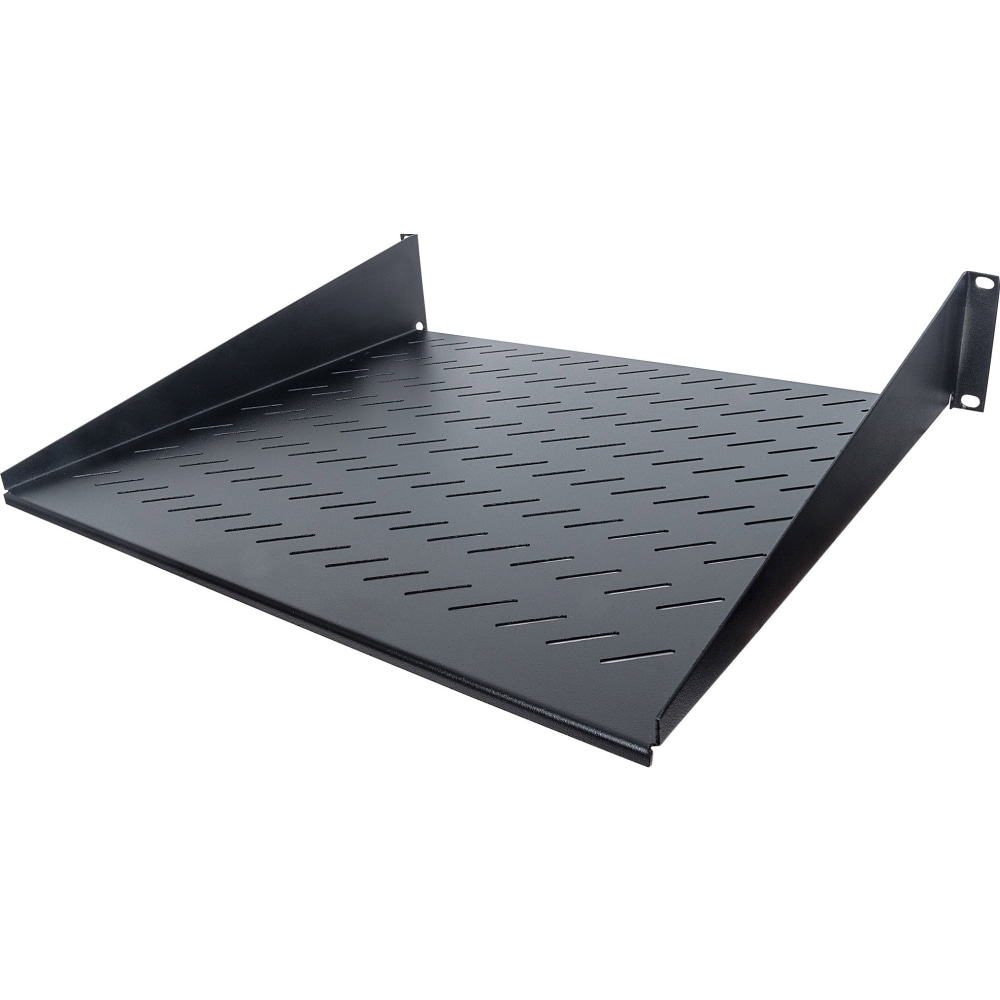 Intellinet 19in Cantilever Shelf, 2U, 2-Point Front Mount, 400mm Depth, Vented, Max 25kg, Black, Three Year Warranty - 712514 MPN:712514