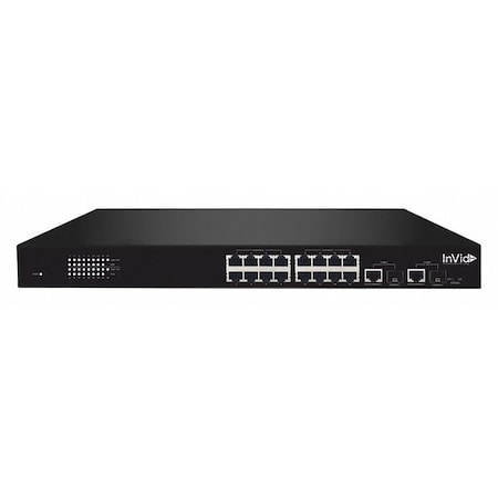PoE Switch, 16 Camera Inputs, Metal MPN:VIS-LRPOE16-2