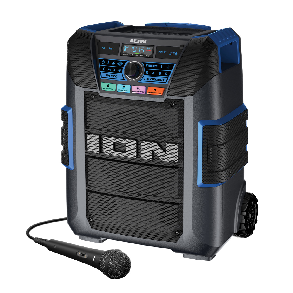 ION Audio Explorer Portable Bluetooth All Weather Speaker With Microphone, Stereo Link And Premium 5 Speaker Sound, XL, Black, IPA150X MPN:IPA150X