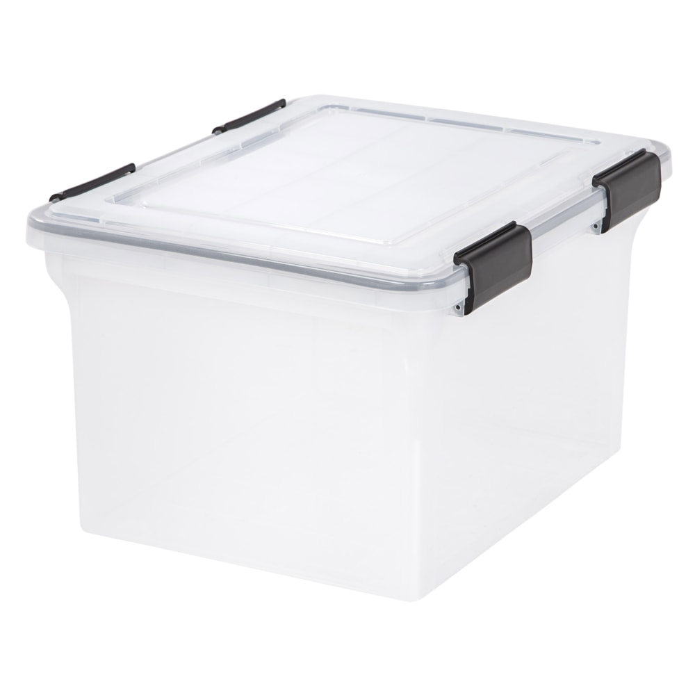 Iris Weathertight Storage File Box, Letter/Legal Size, 10 9/10in x 14 1/2in x 17 7/8in, Clear (Min Order Qty 4) MPN:110600