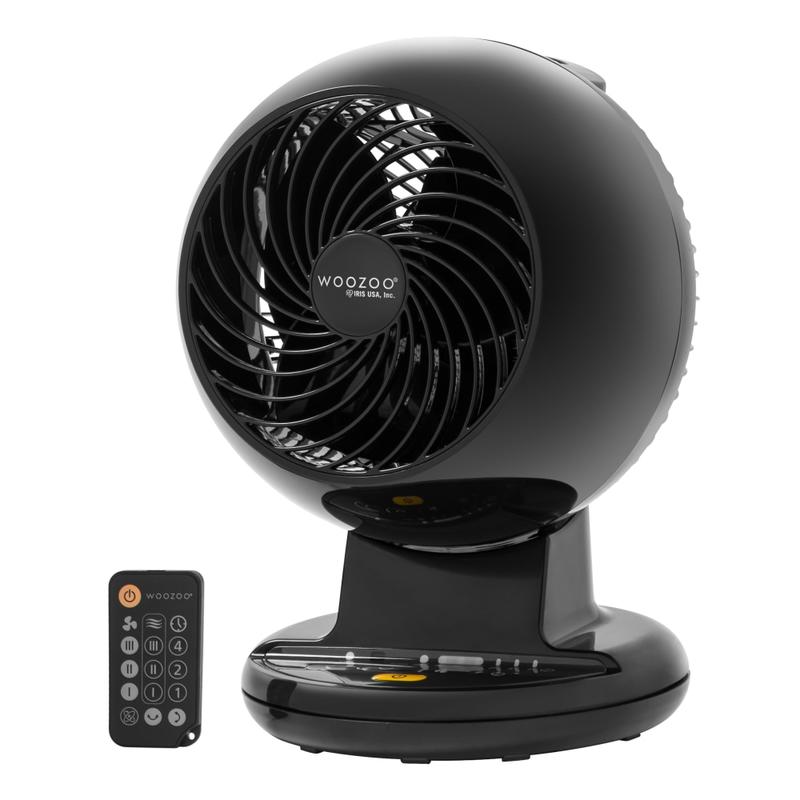 IRIS Woozoo C15T Compact Oscillating Desk Fan, 11-15/16inH x 8inW x 8-11/16inD, Black MPN:586805