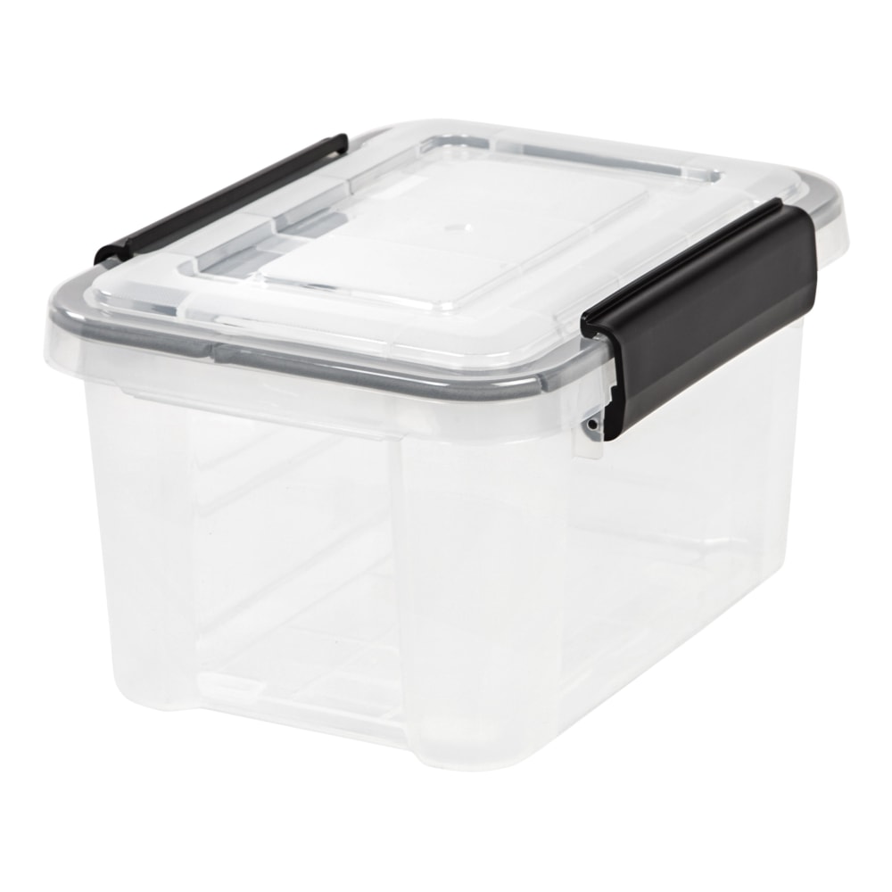 IRIS Weathertight Plastic Storage Container, 6.5 Quarts, 6 1/2in x 8 1/2in x 11 1/2in, Clear MPN:110341