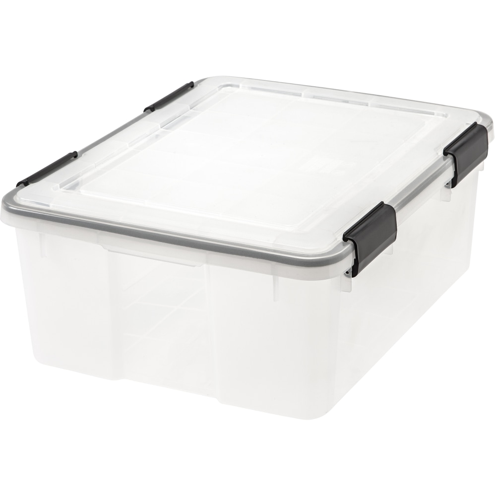 IRIS Weathertight Storage Container, 30 Quarts, 7 3/4in x 15 3/4in x 19 3/4in, Clear (Min Order Qty 3) MPN:110400