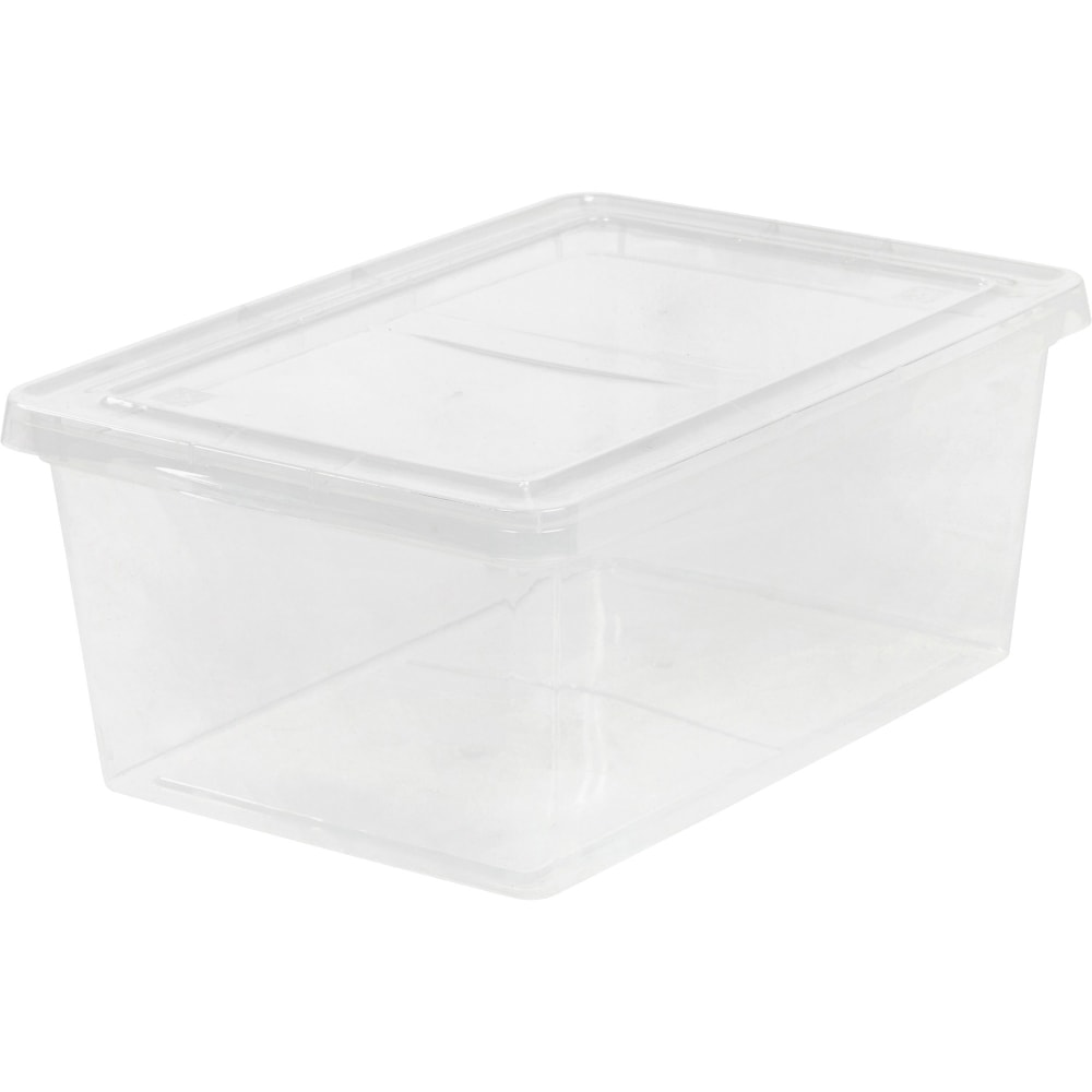 IRIS 17-quart Storage Box - External Dimensions: 17.5inx12inx 17.5in Depth x 7in - 4.25 gal - Snap-in Lid Closure - Stackable - Plastic - Clear - MPN:200410