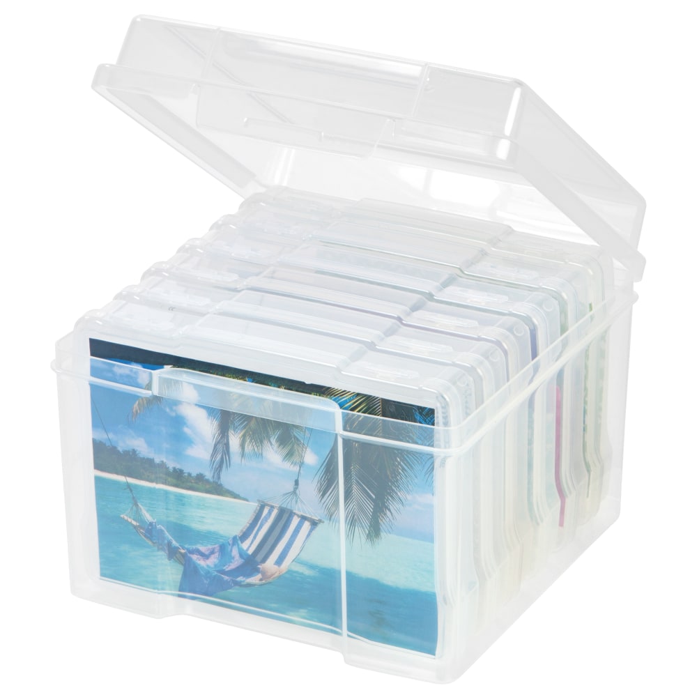 IRIS Craft Keeper For 5in x 7in Photo And Embellishment Cases, 8-5/8in x 8-1/2in x 6-5/8in, Clear MPN:215586