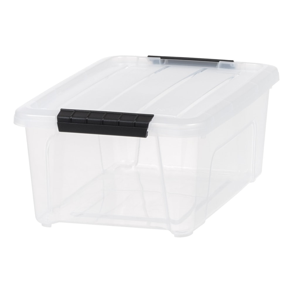 Iris Stack And Pull Totes, 13.5 Qt, Clear, Set Of 6 Totes MPN:100142