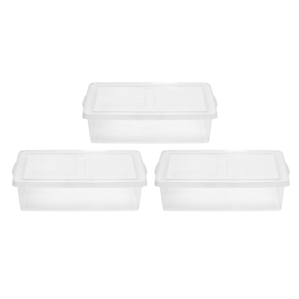 Iris Snap Top Storage Boxes, 7 Gallon, Clear, Set Of 3 Boxes MPN:500120