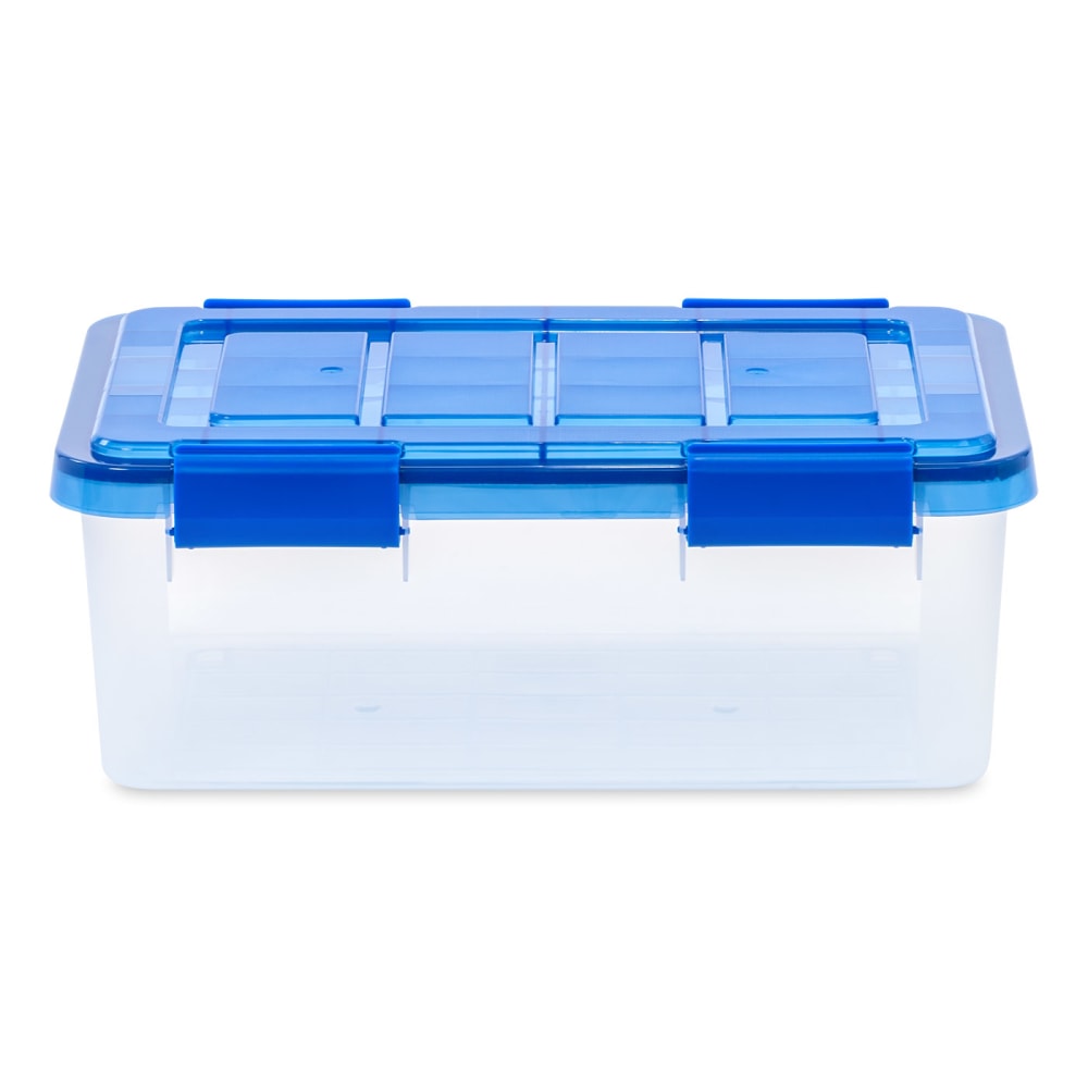 Iris Ultimate Weathertight Storage Box, 17-5/16inL x 16-3/16inW x 10-1/4inH, 16 Qt, Clear MPN:500196