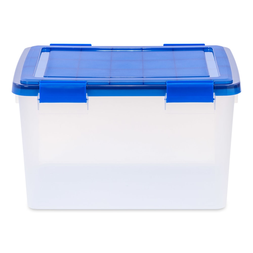 Iris Ultimate Weathertight Storage Box, 19-3/4inL x 16-3/16inW x 14-1/4inH, 46 Qt, Clear MPN:500201