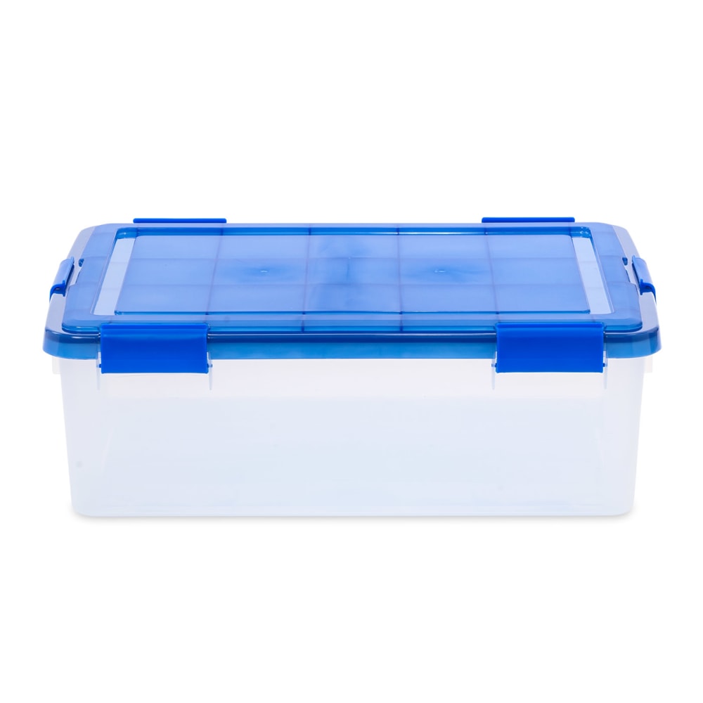 Iris Ultimate Weathertight Storage Box, 23-5/8inL x 20-1/16inW x 10-1/4inH, 41.2 Qt, Clear MPN:500202