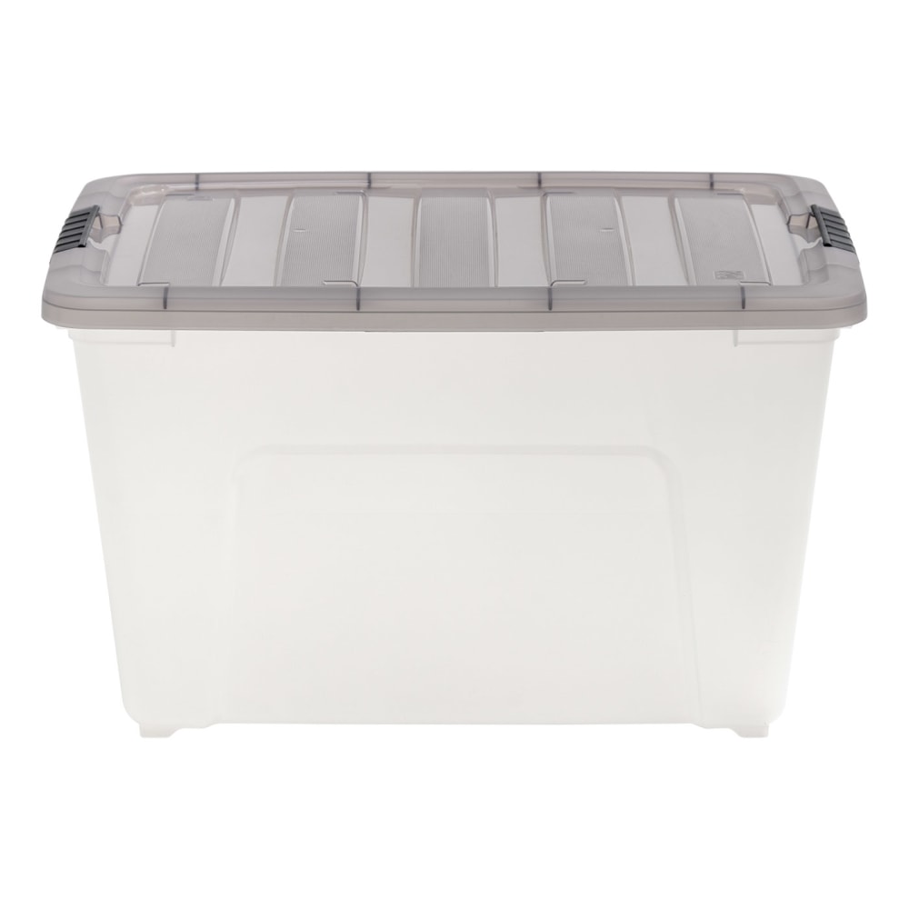 Iris Stack & Pull Storage Box, 13.4 Gallon, Clear/Gray MPN:500211