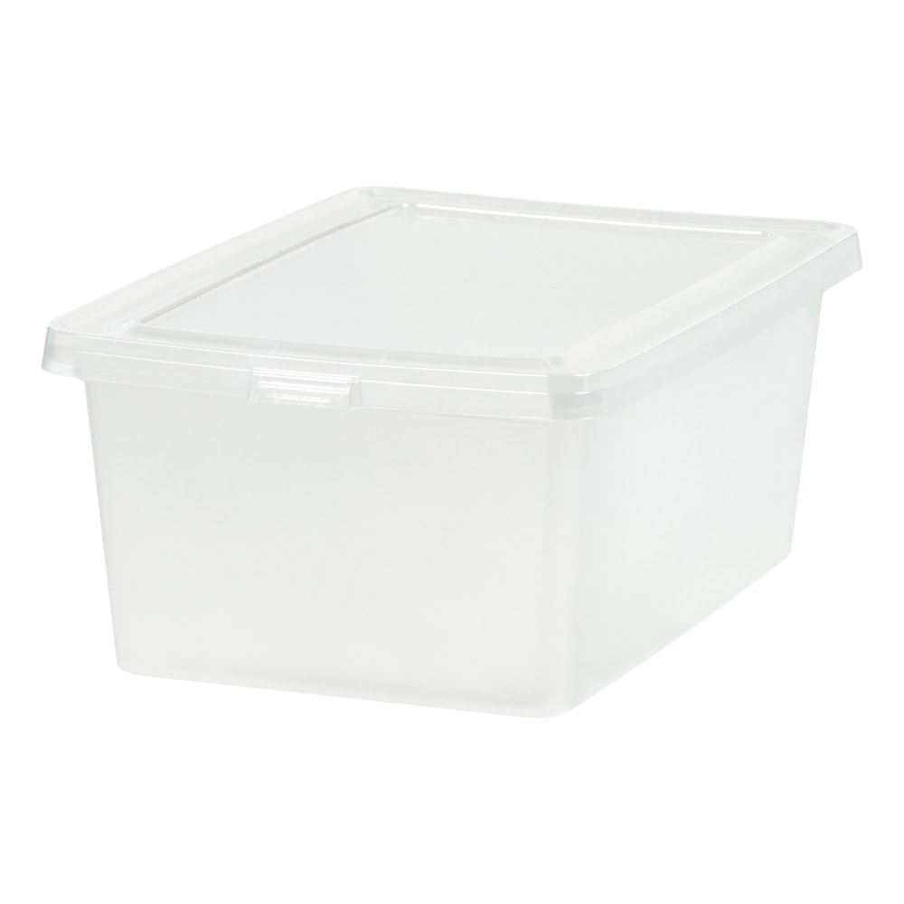 Iris Snap Top Storage Boxes, 4.25 Gallon, Clear, Set Of 8 Boxes, 585103 MPN:585103