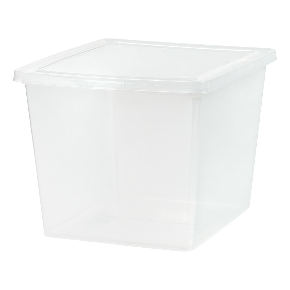 Iris Snap Top Storage Boxes, 9 Gallon, Clear, Set Of 6 Boxes MPN:585105