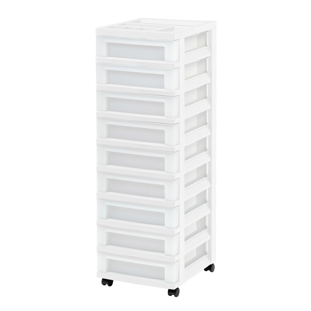 Iris Mini Chest, 9 Drawers, 49 Qt, White MPN:585004