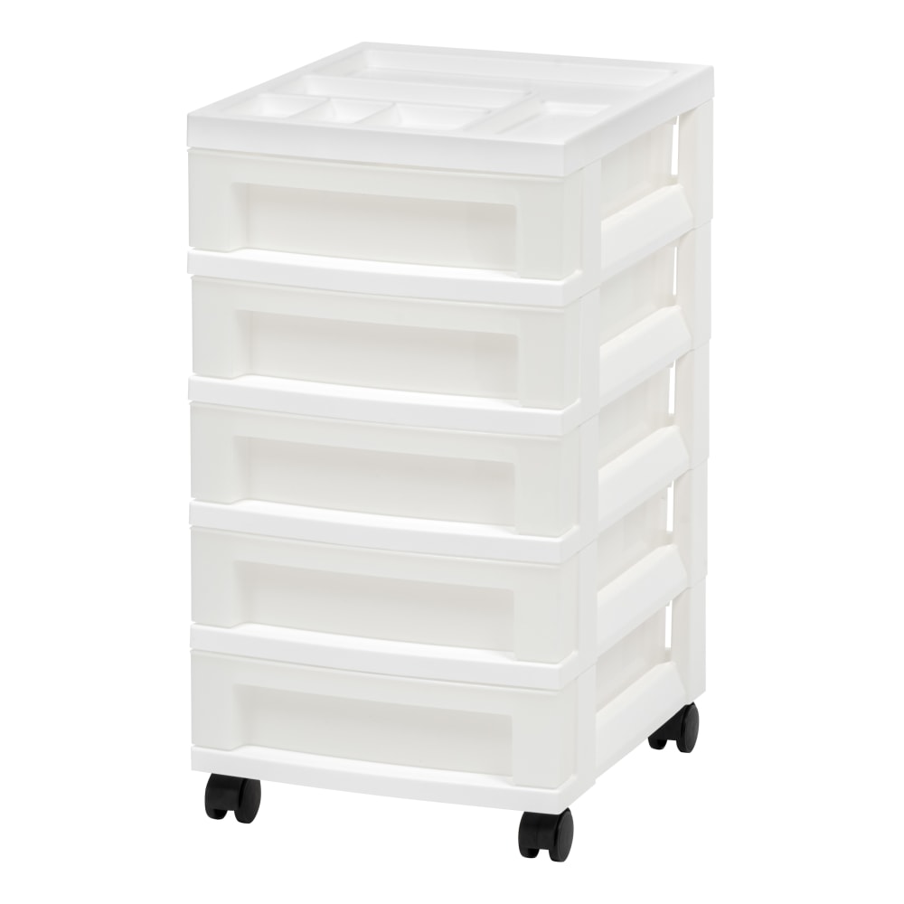 Iris Mini Chest, 5 Drawers, 27 Qt, White MPN:585007