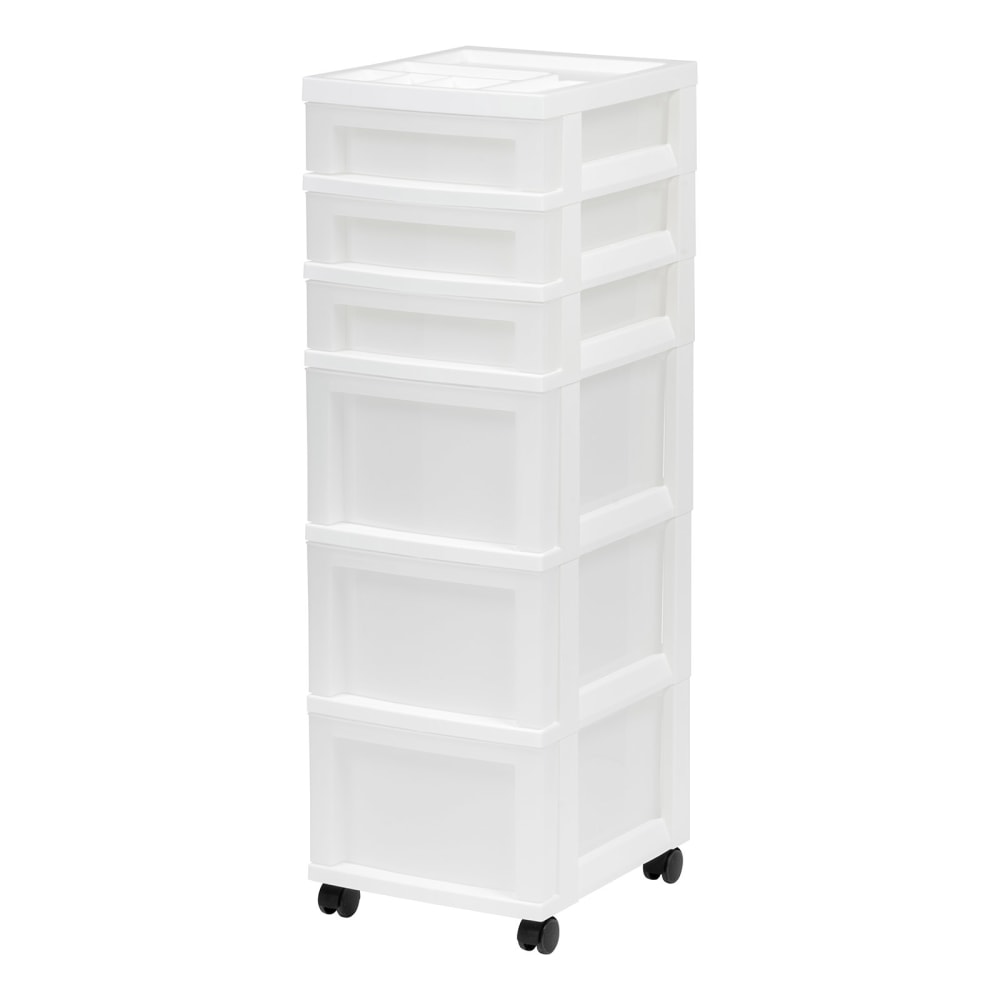 Iris Mini Chest, 6 Drawers, 67 Qt, White MPN:585008