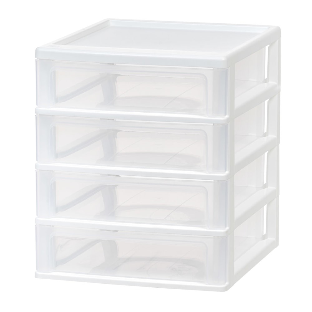 Iris Desktop Drawer Unit, 4 Drawers, White MPN:587014