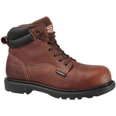 Hauler, Men's 6-Inch Work Boot, 7.5, W, Leather, 6 in Height, Brown MPN:IA0160