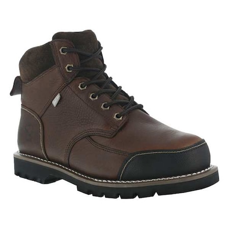 Men's 6-Inch Work Boot, 7 1/2 M, Steel Toe, 6 in H, Brown, IA0163 MPN:IA0163
