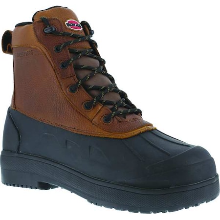 Men's 8-Inch Work Boot, 10 1/2, Composite Toe, 8 in H, Black/Brown, IA9650 MPN:IA9650