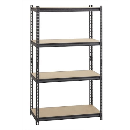 2300 Riveted Steel Shelving 4-Shelf Unit, 18D x 36W x 60H, Black MPN:20991