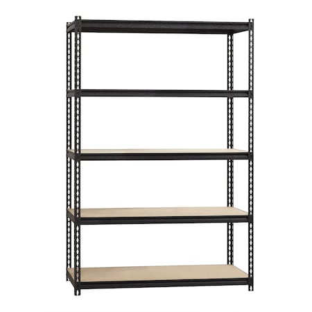 Boltless Shelving Unit, 5 Shelves, Steel, 18