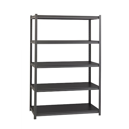 3200 Riveted Steel Shelving 5-Shelf Unit, 24D x 48W x 72H, GunGray/Black MPN:20998