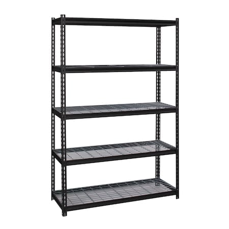 2300 Riveted Steel Wire Deck Shelving 5-Shelf Unit, 18