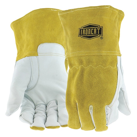 Welding Gloves, Gauntlet Cuff, Reinforced Thumb, A Cowhide, M, 12 PK MPN:6143/M