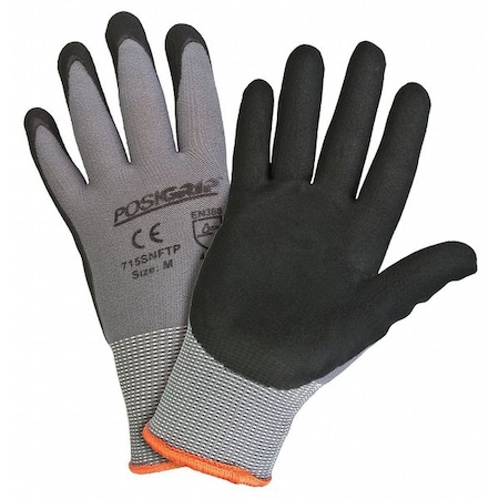 Coated Gloves, Foam Nitrile, Sandy, Palm, 3 Abrasion Level, Gray/Black, 2XL (11) 12 PK MPN:715SNFTP/XXL