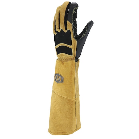 Left Hand Only Welding Glove, Extended Cuff, Wing Thumb, Premium Goatskin/Cowhide, XL MPN:9070LHO/XL