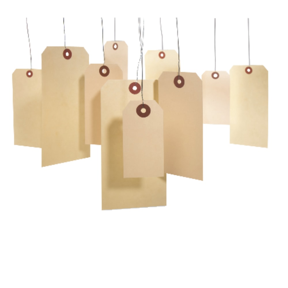 MACO Medium G-Grade Shipping Tags, Size 5, 4 3/4in x 2 3/8in, Buff, Box Of 1, 000 MPN:11-305