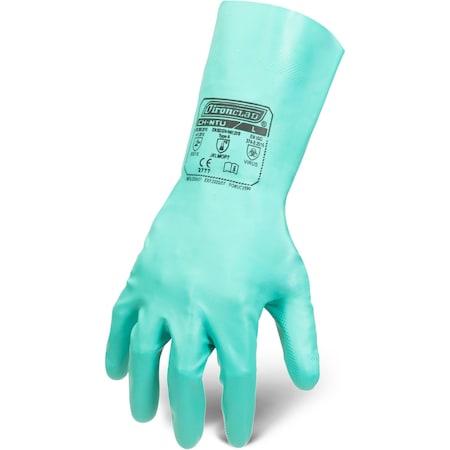 CH-NTU Chemical Resistant Gloves, Nitrile, 13 in L, 15 mil, Teal, M MPN:CH-NTU-03-M