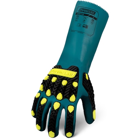 CHNTI3 Chemical-Resistant Gloves, Glass, HPPE, Polyester, Spandex, HPPE, Not Applicable, Teal, 1 PR MPN:CHNTI3-05-XL