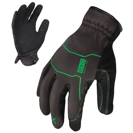 EXO Mechanics Gloves, Synthetic Leather Palm, Polyester Back, S, Black/Gray MPN:EXO2-MOU-02-S