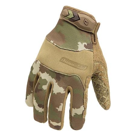 Tactical Grip Gloves, Synthetic Suede Palm, Hook-and-Loop, Pull with Carabiner Hole Cuff, Size S MPN:EXOT-GCAM-02-S