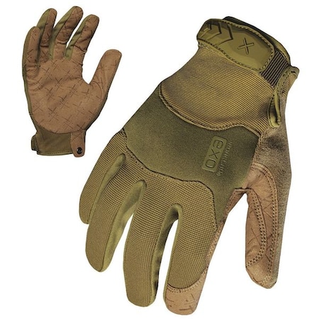 Tactical Glove, Synthetic Leather Palm, 8-1/2
