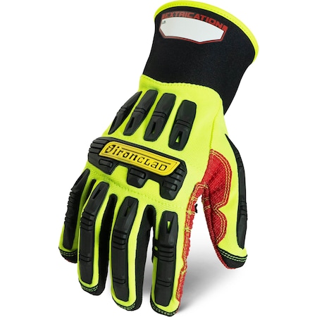 Extrication Glove, Armotex Palm, Slip On Cuff, Fabric Lining, Black, Green, Red, Size 3XL MPN:EXTRC-07-XXXL
