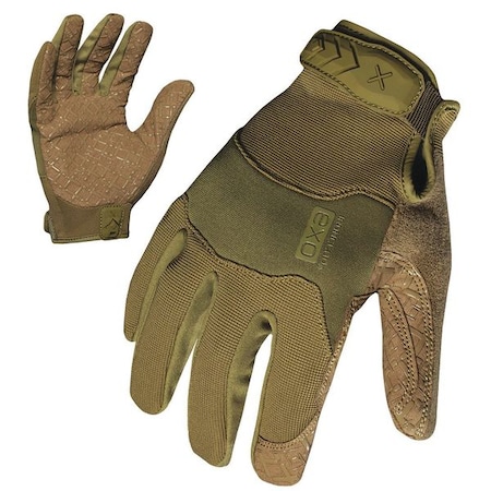 Tactical Glove, Synthetic Leather Palm, 8-1/2