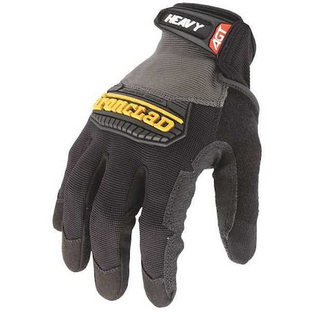 Heavy Utility™ Mechanics Gloves, Synthetic Leather Palm, Nylon Back, S, Black MPN:HUG-02-S