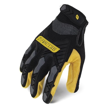 Impact Resistant Gloves, 2XL, Blk/Ylw, PR MPN:IEX-MIGL-06-XXL
