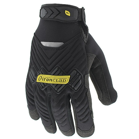 Cold Protection Impact-Resistant Gloves, Suede Palm, Insulated Lining, Black, L ( 9 ) MPN:IEX-NMTW-04-L