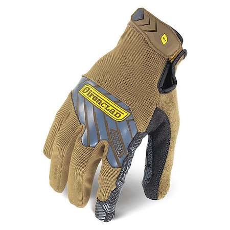 Command™ Mechanics Touchscreen Gloves, Silicone Palm, Polyester Back, M, Brown MPN:IEX-PGG-03-M