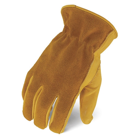 Leather Gloves, Cowhide, Shirred Slip-On, Wing Thumb, Gunn - Full Back Cut, Tan, 2XL, 1 PR MPN:IEX-WHO-06-XXL
